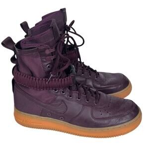 Nike SF Air Force 1 High Top Men’s 8.5 Women’s 10 Deep Burgundy w/Gum Sole